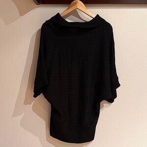 Sweet Kizz Wide Cowl Neck Sweater, Dolman Sleeves and Ribbed Fitted Hem, Size XL